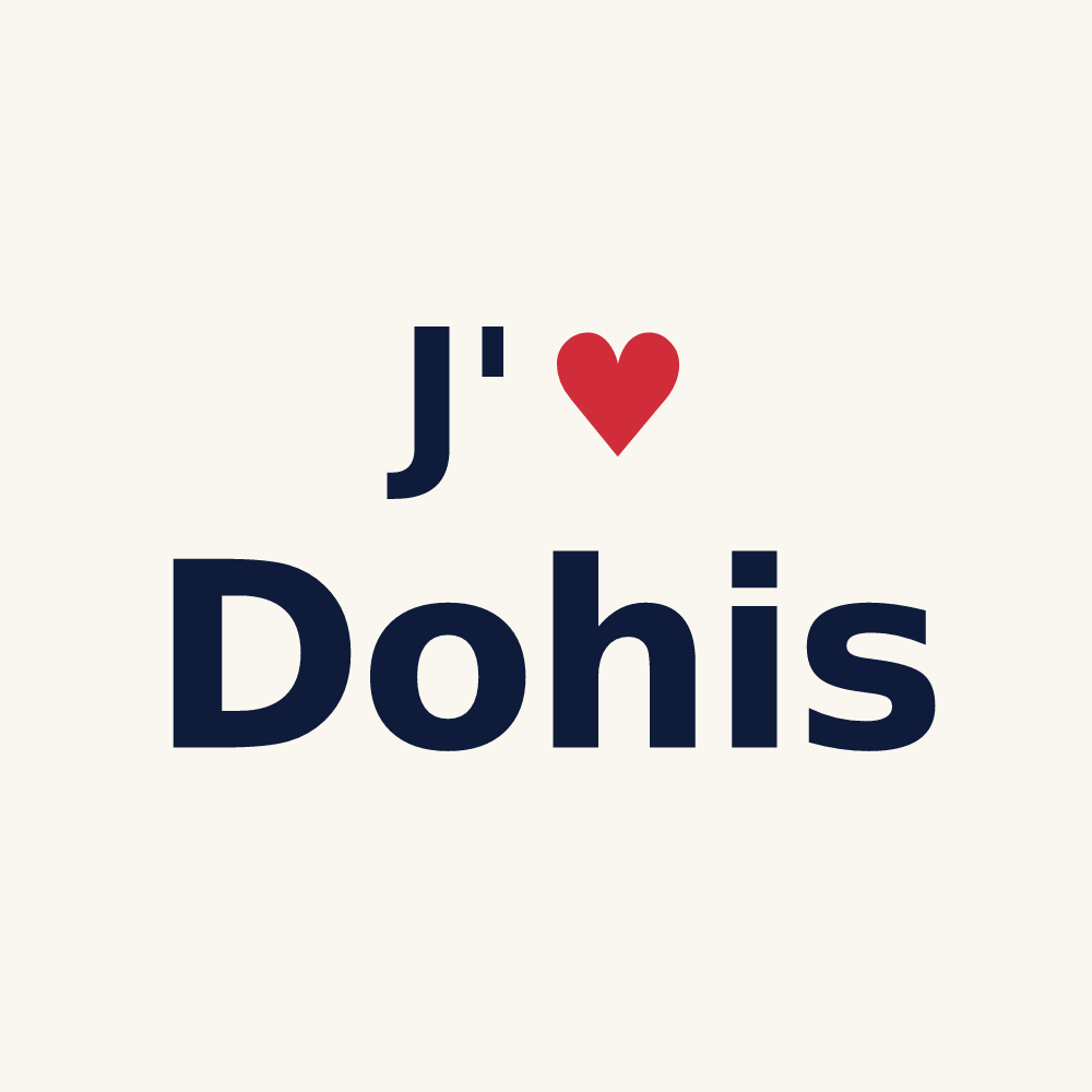 Tasse personnalisée Dohis — design J'aime Dohis
