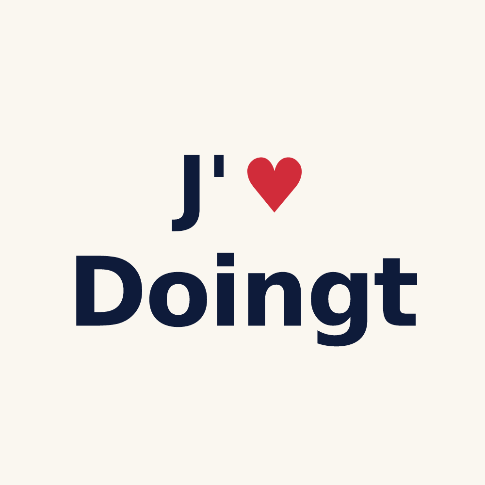 Tasse personnalisée Doingt — design J'aime Doingt