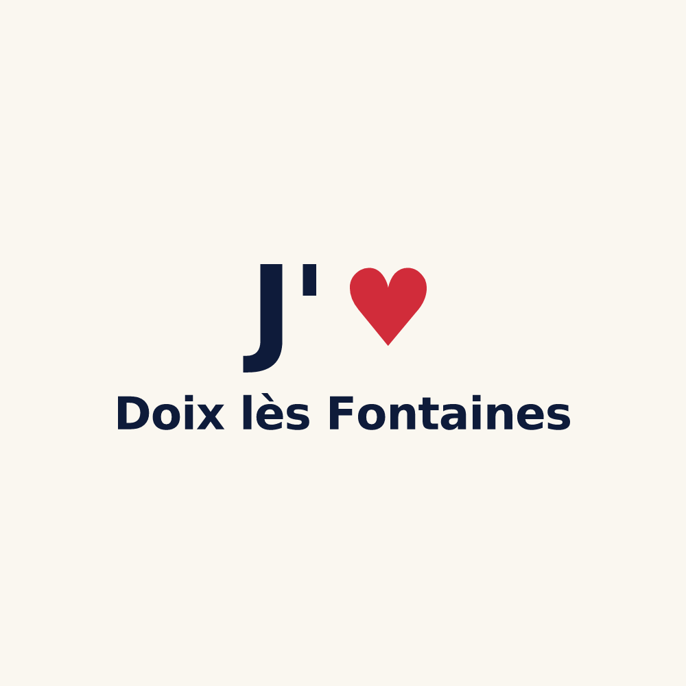 Tasse personnalisée Doix lès Fontaines — design J'aime Doix lès Fontaines