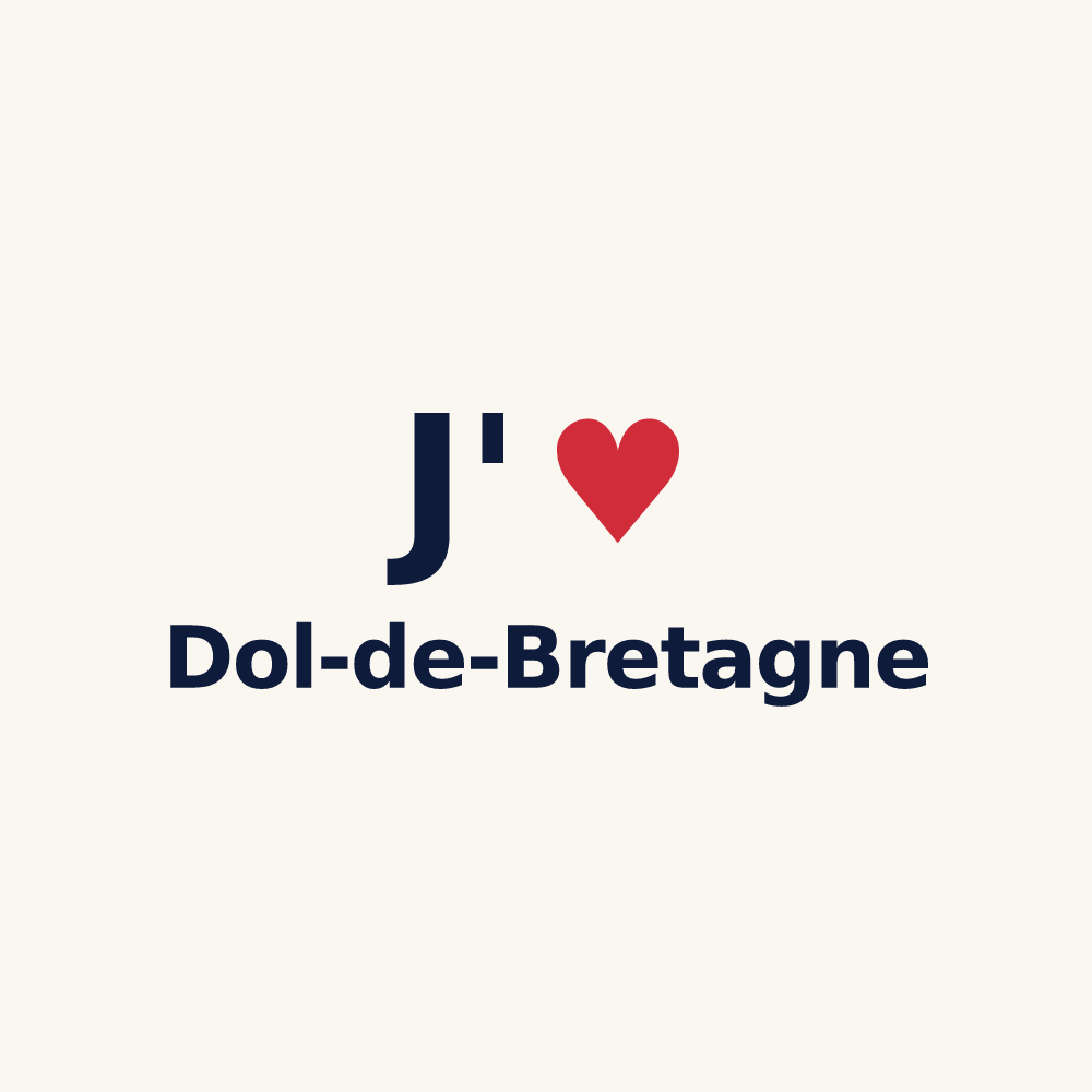 Tasse personnalisée Dol-de-Bretagne — design J'aime Dol-de-Bretagne