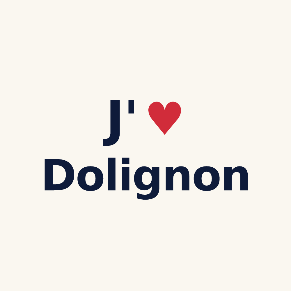 Tasse personnalisée Dolignon — design J'aime Dolignon