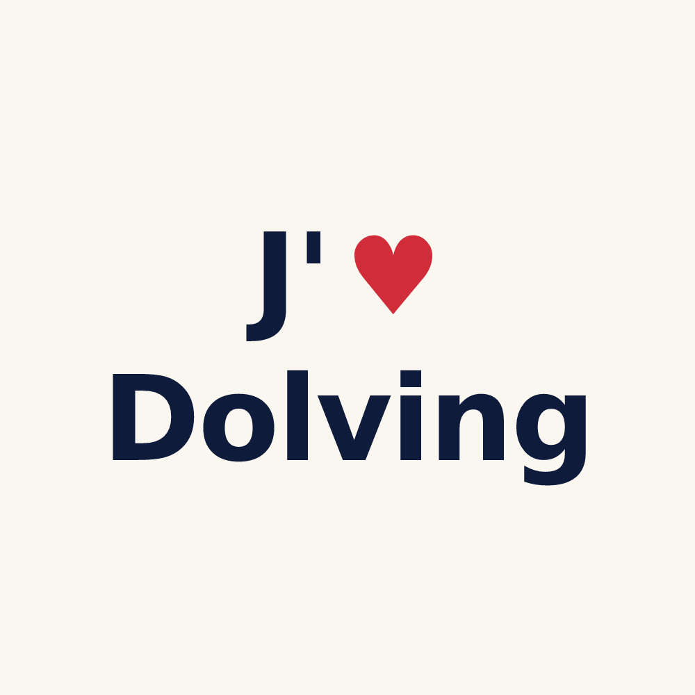 Tasse personnalisée Dolving — design J'aime Dolving