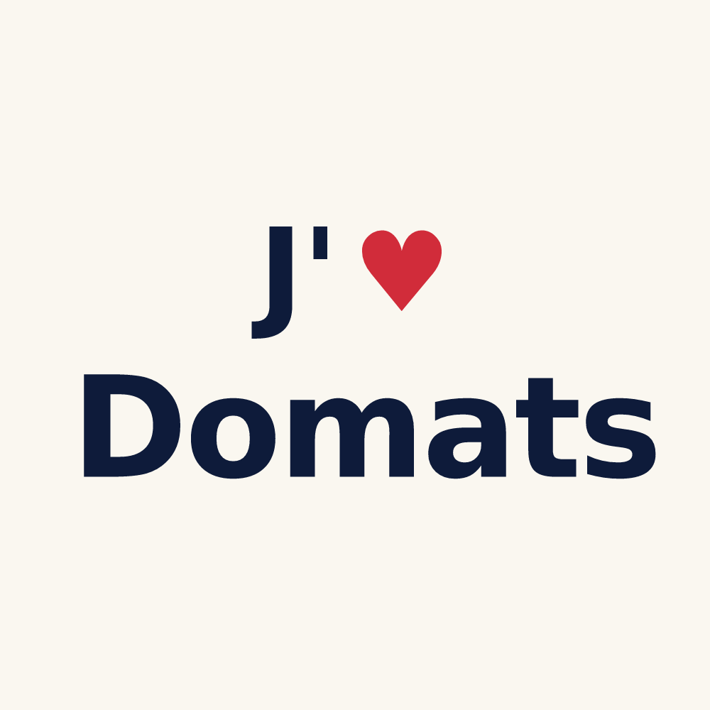 Tasse personnalisée Domats — design J'aime Domats