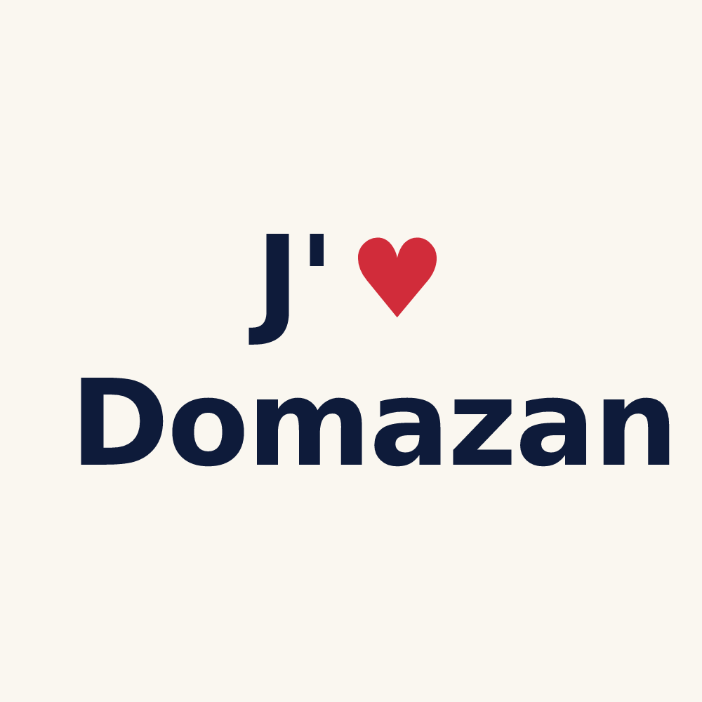 Tasse personnalisée Domazan — design J'aime Domazan