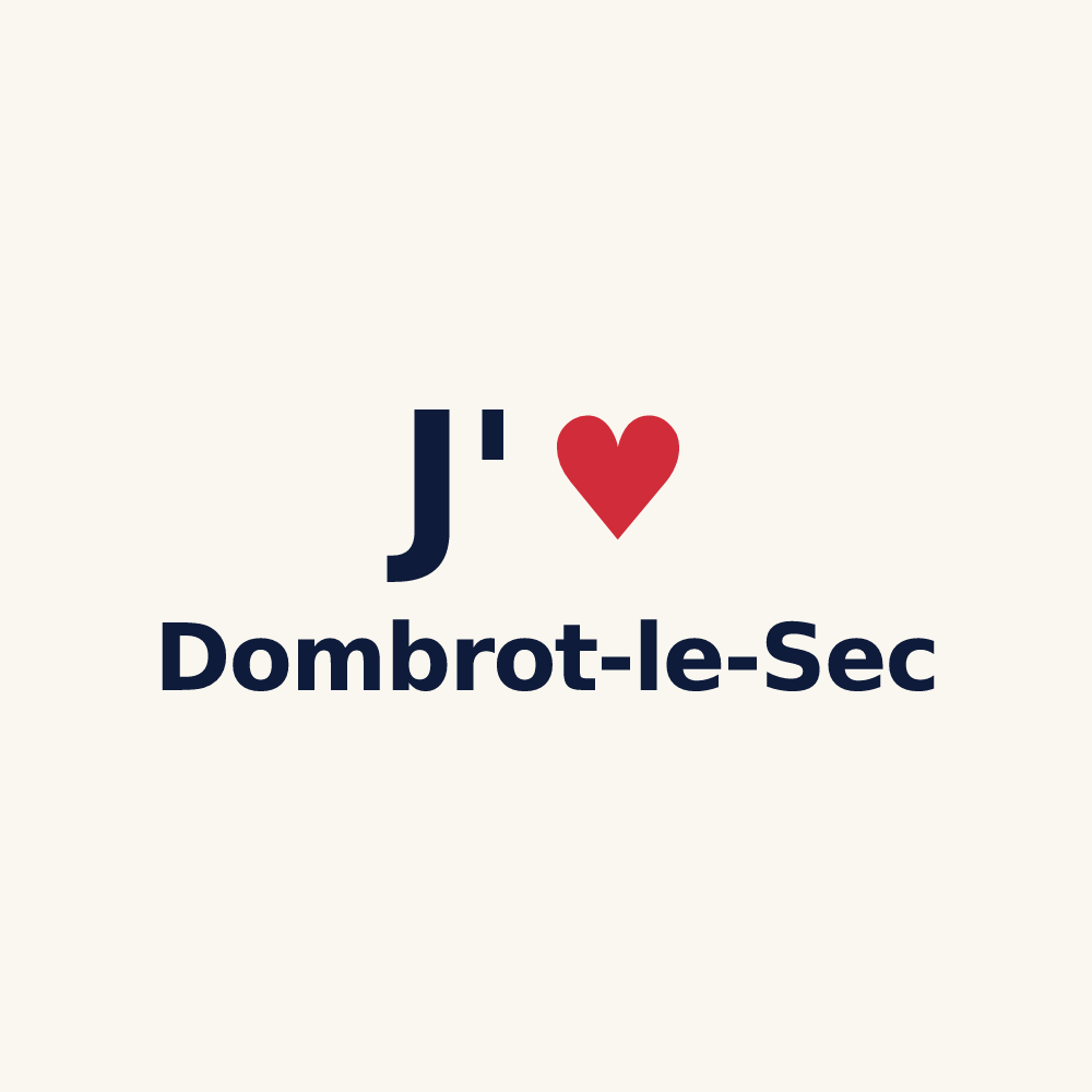 Tasse personnalisée Dombrot-le-Sec — design « J'aime Dombrot-le-Sec » imprimé sur la tasse