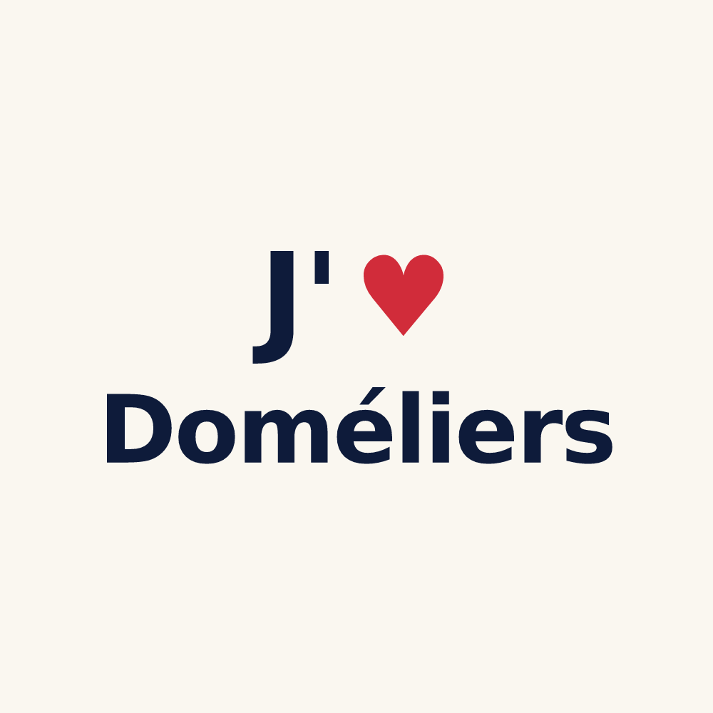 Tasse personnalisée Doméliers — design J'aime Doméliers