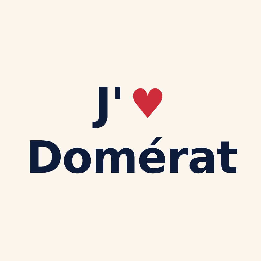 Tasse personnalisée Domérat — design J'aime Domérat
