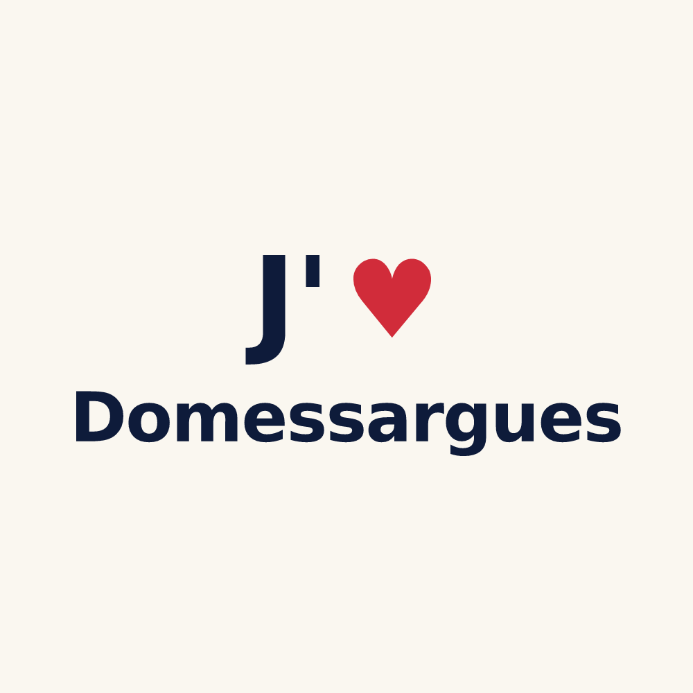 Tasse personnalisée Domessargues — design J'aime Domessargues