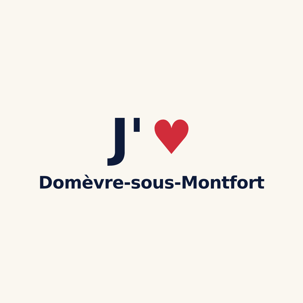 Tasse personnalisée Domèvre-sous-Montfort — design J'aime Domèvre-sous-Montfort