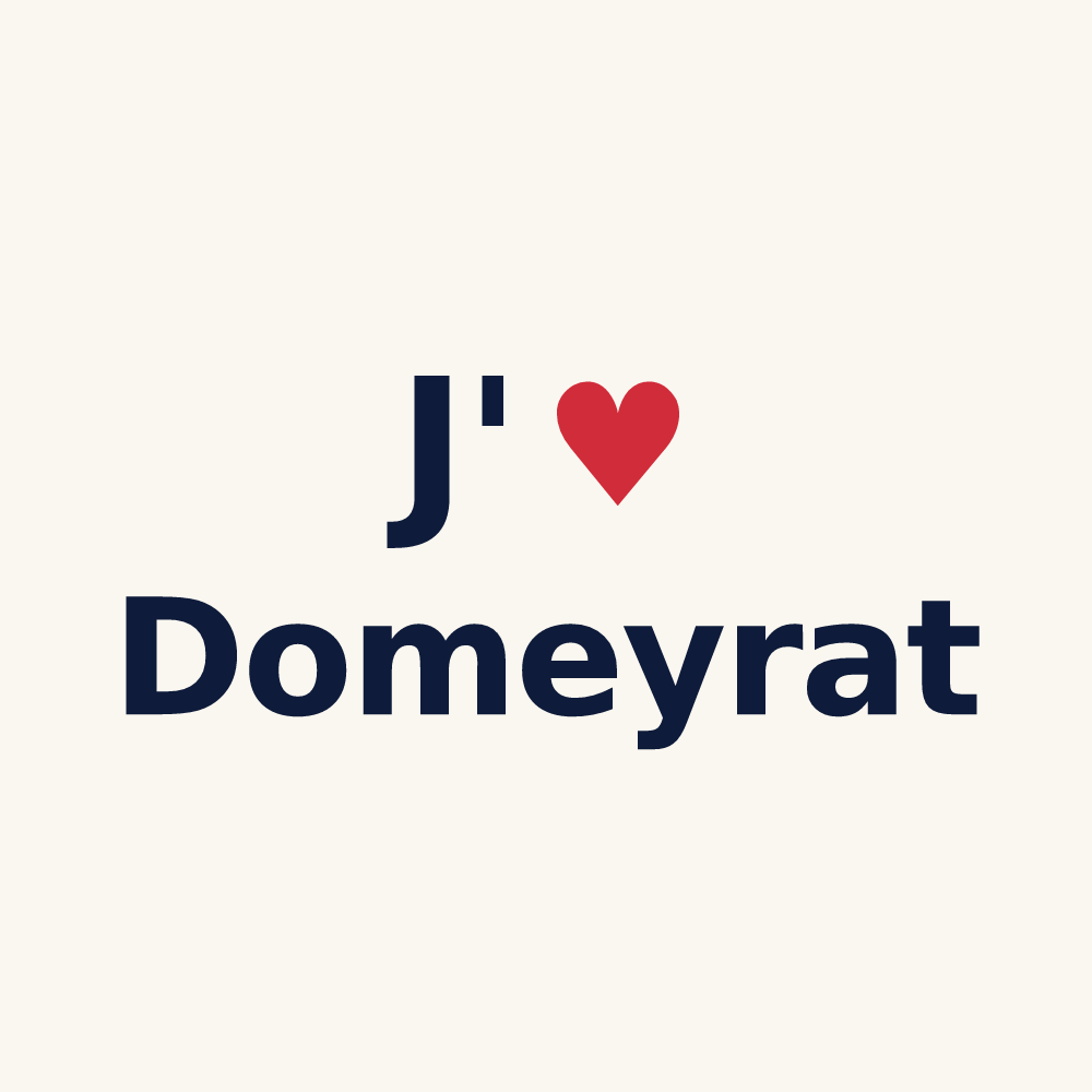 Tasse personnalisée Domeyrat — design J'aime Domeyrat