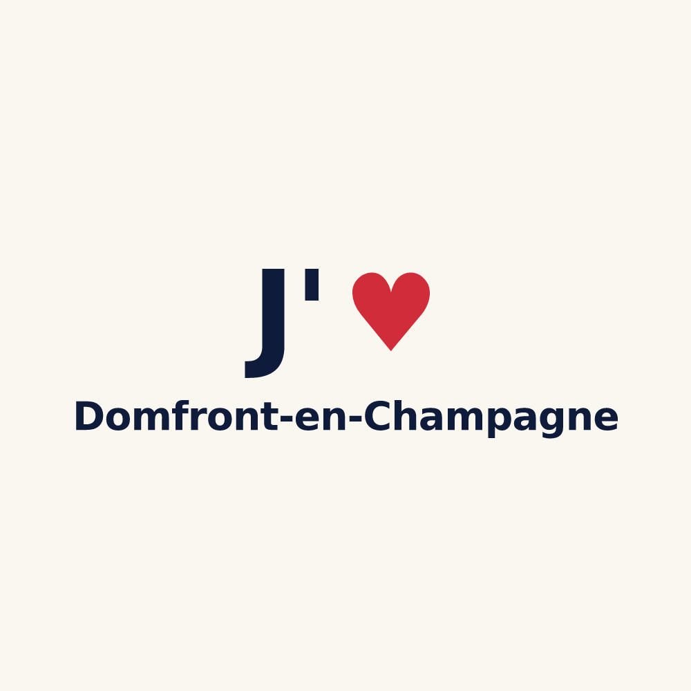 Tasse personnalisée Domfront-en-Champagne — design J'aime Domfront-en-Champagne