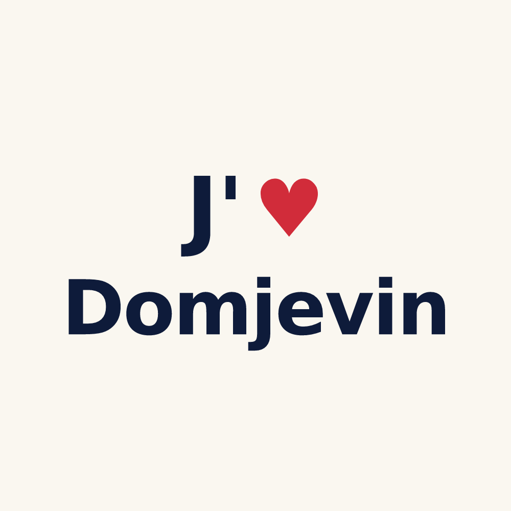 Tasse personnalisée Domjevin — design J'aime Domjevin
