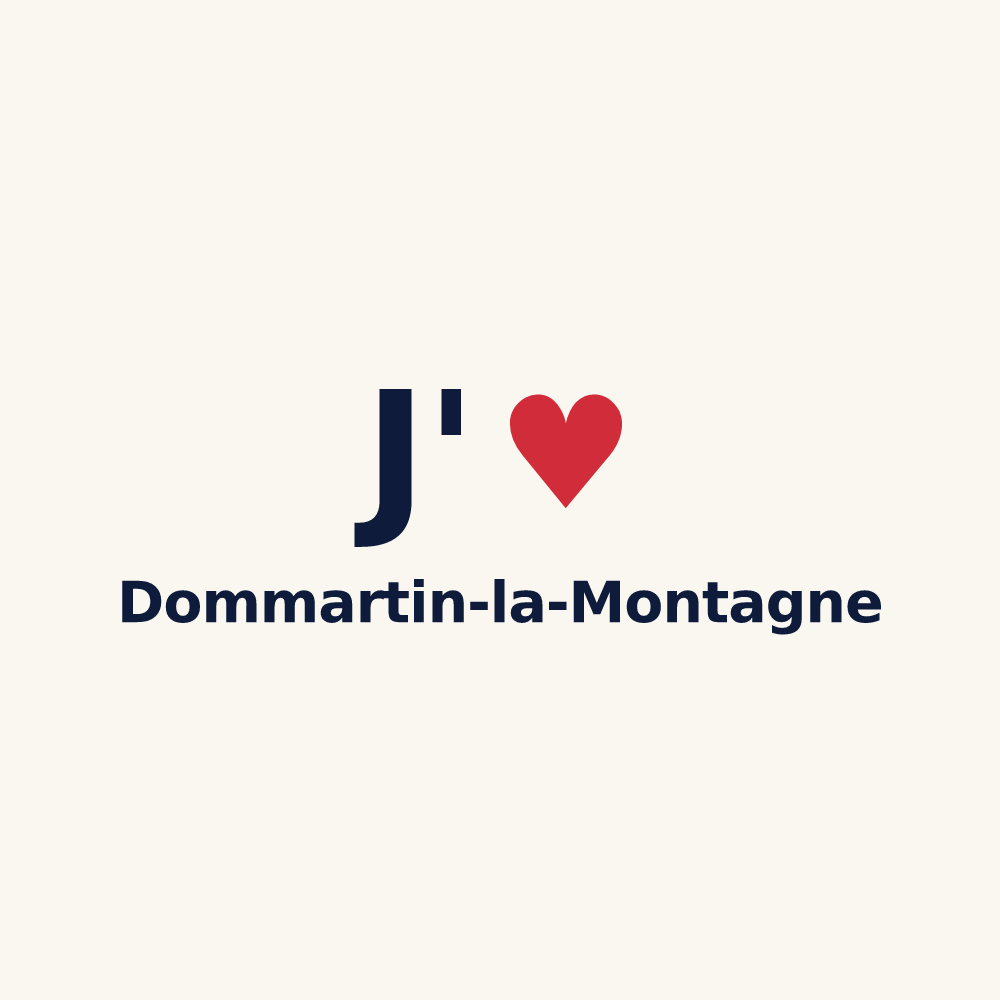 Tasse personnalisée Dommartin-la-Montagne — design J'aime Dommartin-la-Montagne