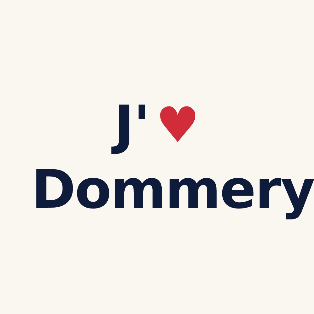 Tasse personnalisée Dommery — design J'aime Dommery
