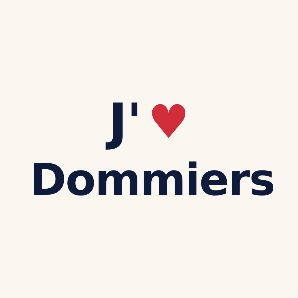 Tasse personnalisée Dommiers — design J'aime Dommiers