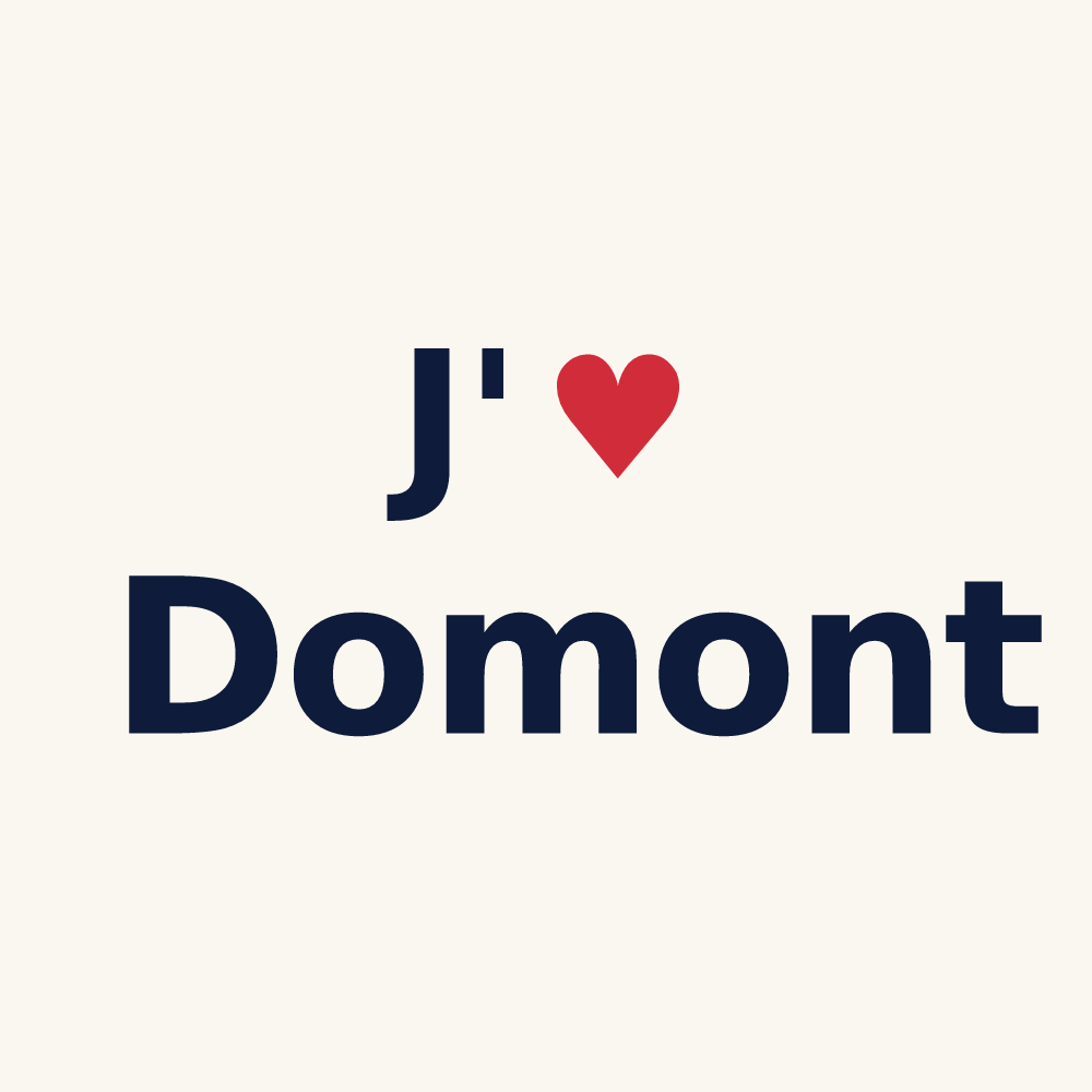 Tasse personnalisée Domont — design J'aime Domont