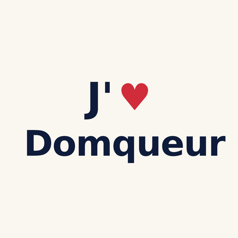 Tasse personnalisée Domqueur — design J'aime Domqueur