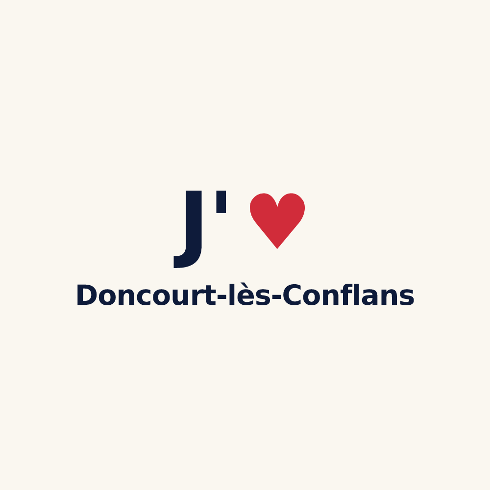 Tasse personnalisée Doncourt-lès-Conflans — design J'aime Doncourt-lès-Conflans