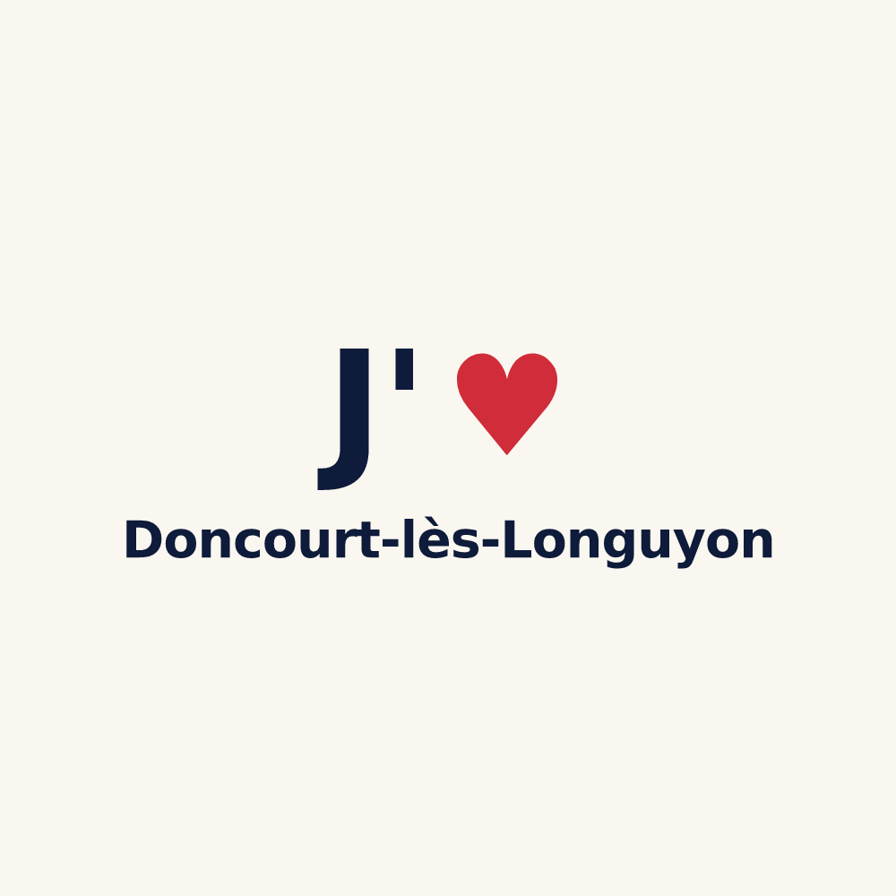 Tasse personnalisée Doncourt-lès-Longuyon — design J'aime Doncourt-lès-Longuyon