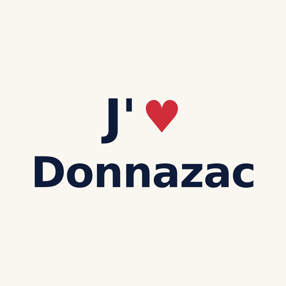 Tasse personnalisée Donnazac — design J'aime Donnazac