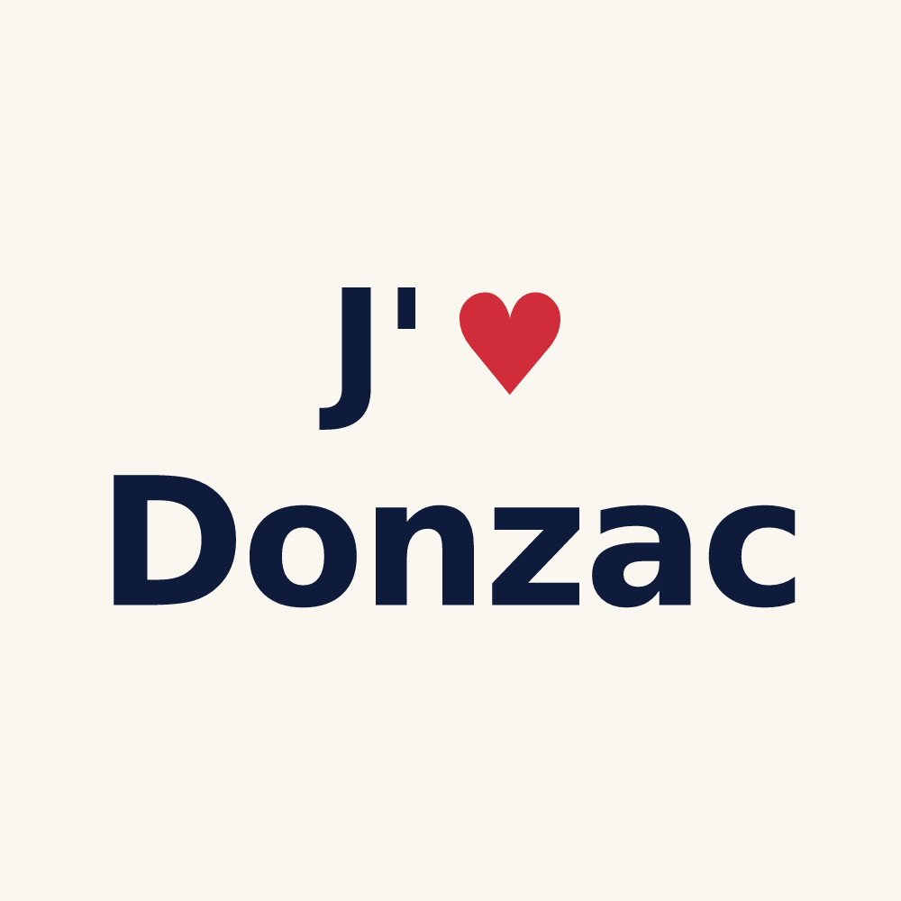 Tasse personnalisée Donzac — design J'aime Donzac