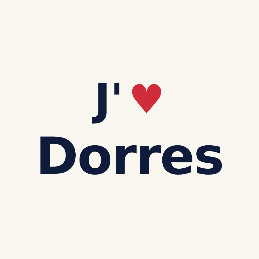 Tasse personnalisée Dorres — design J'aime Dorres