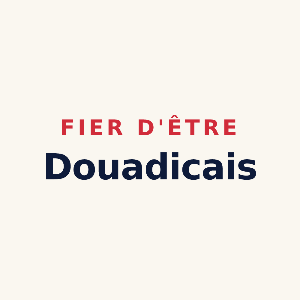 Tasse « Fier d'être Douadicais » — design pour Douadic