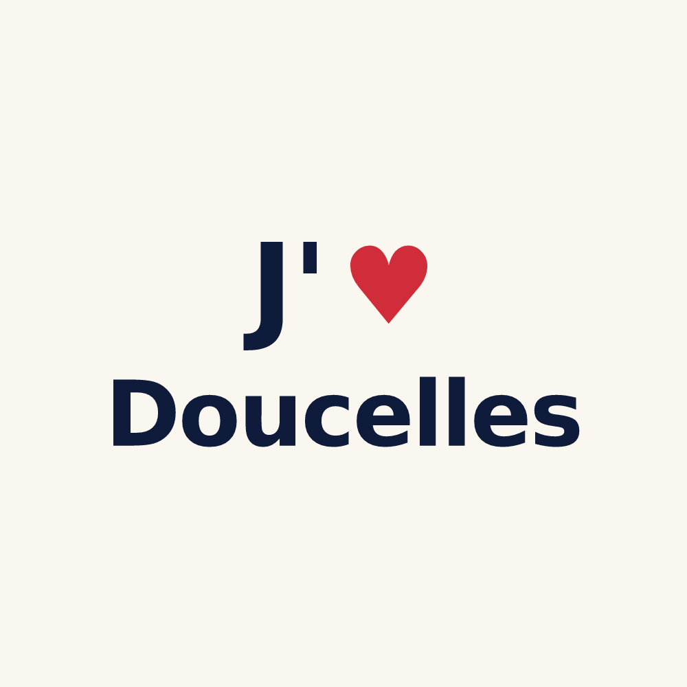 Tasse personnalisée Doucelles — design J'aime Doucelles