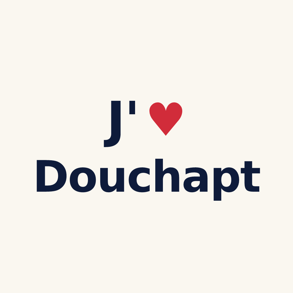 Tasse personnalisée Douchapt — design J'aime Douchapt