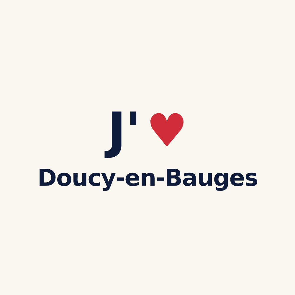 Tasse personnalisée Doucy-en-Bauges — design J'aime Doucy-en-Bauges