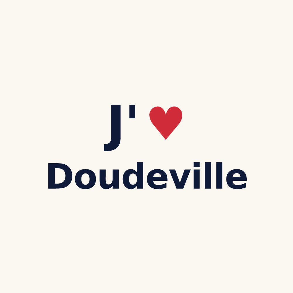 Tasse personnalisée Doudeville — design J'aime Doudeville