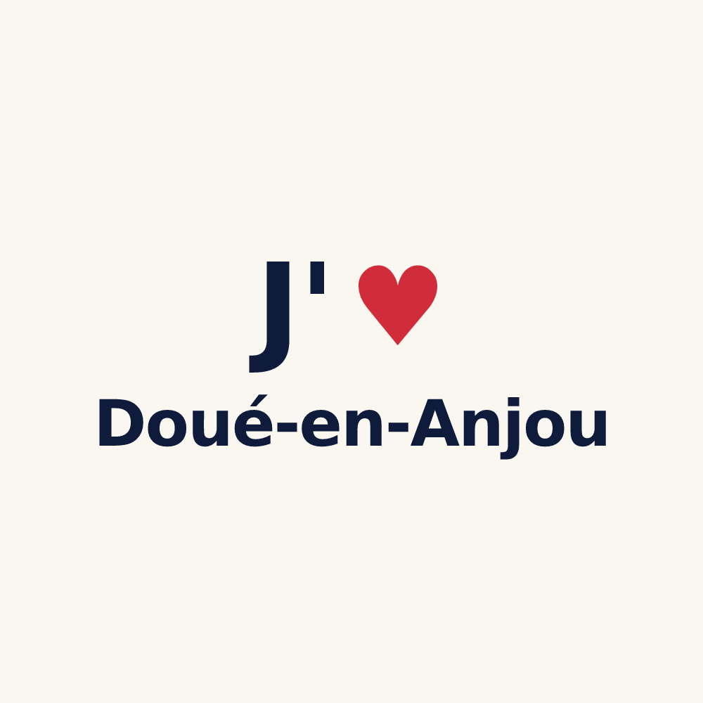 Tasse personnalisée Doué-en-Anjou — design J'aime Doué-en-Anjou