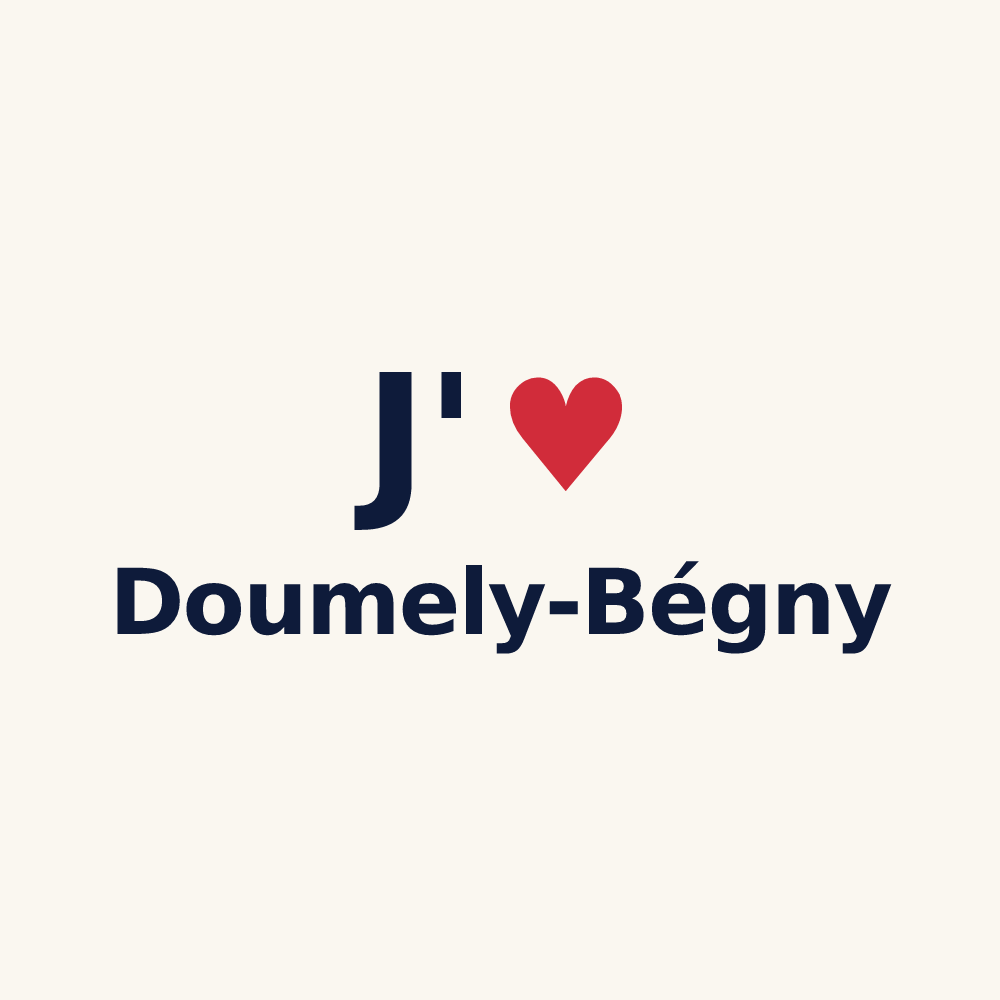 Tasse personnalisée Doumely-Bégny — design J'aime Doumely-Bégny