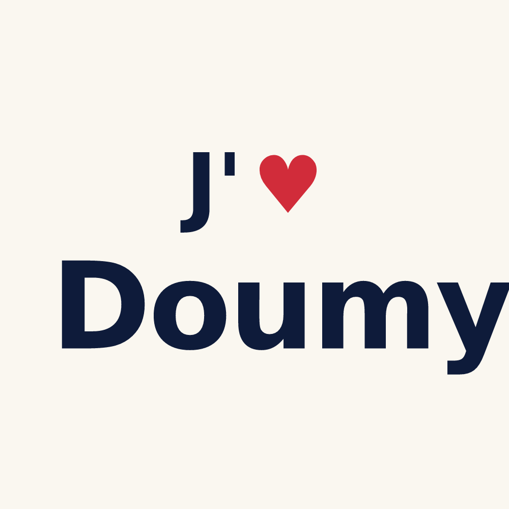 Tasse personnalisée Doumy — design J'aime Doumy