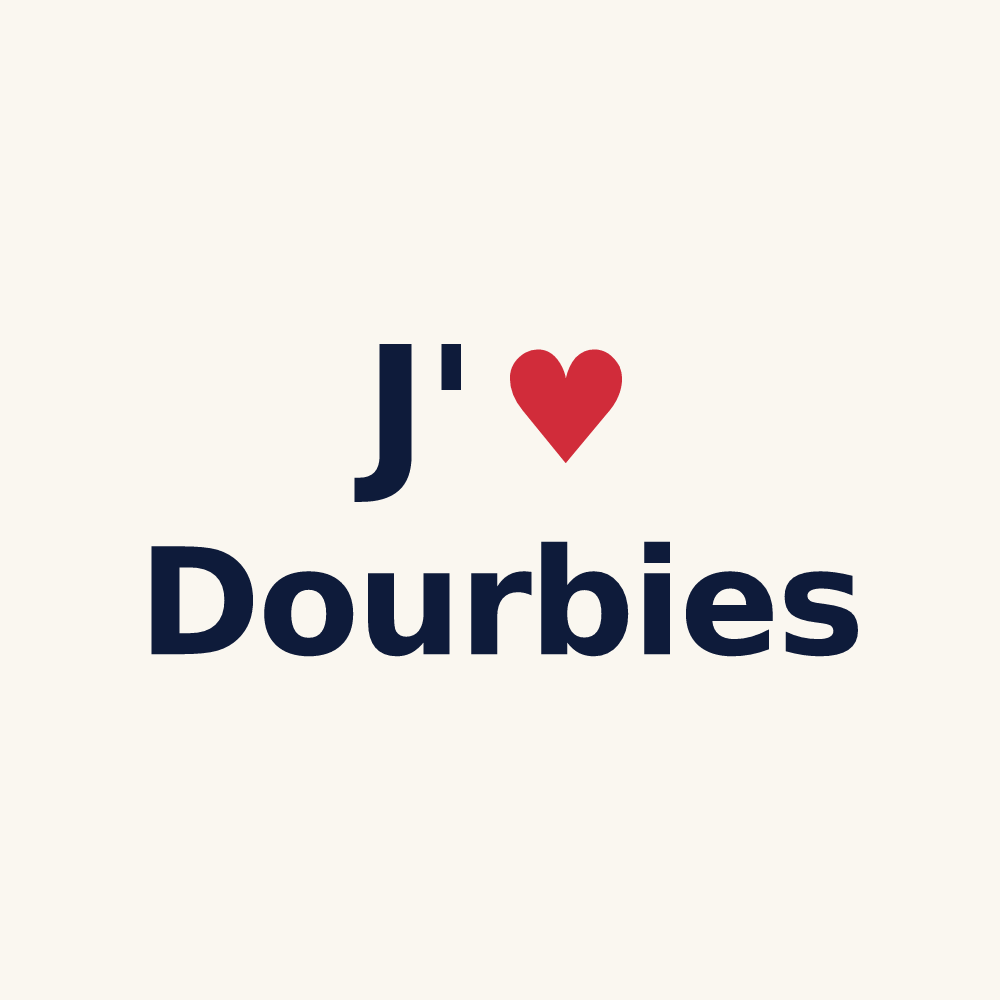 Tasse personnalisée Dourbies — design J'aime Dourbies