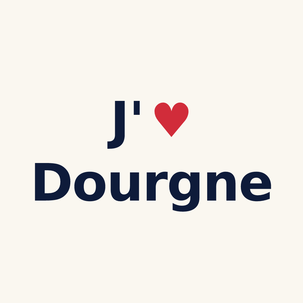 Tasse personnalisée Dourgne — design J'aime Dourgne