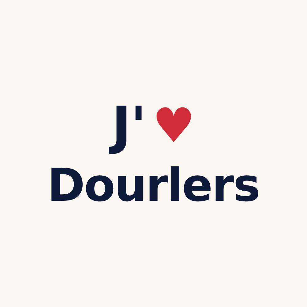 Tasse personnalisée Dourlers — design J'aime Dourlers