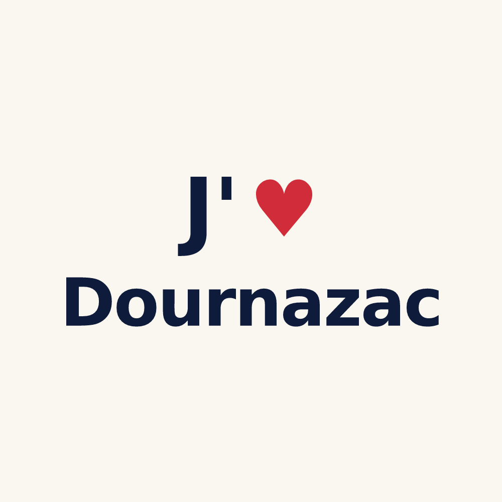 Tasse personnalisée Dournazac — design J'aime Dournazac