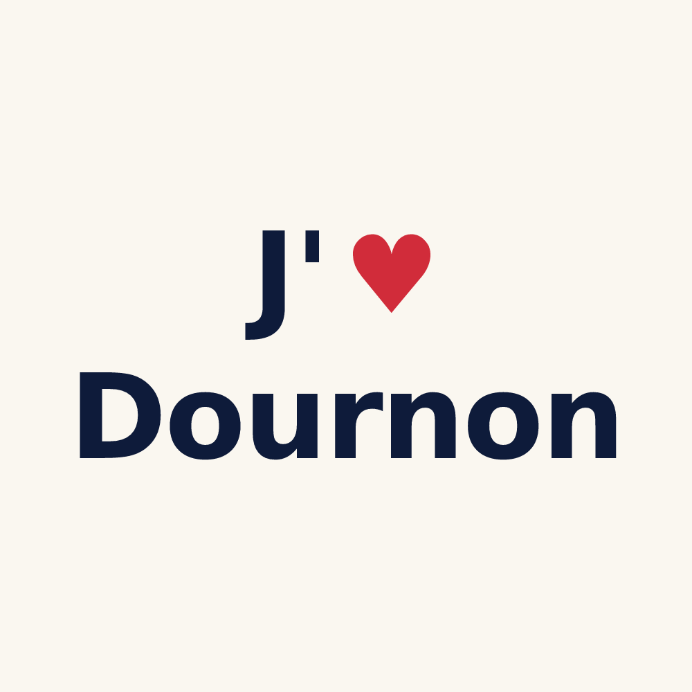 Tasse personnalisée Dournon — design J'aime Dournon