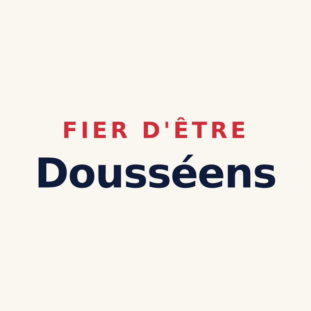 Tasse « Fier d'être Dousséens » — design pour Doussay
