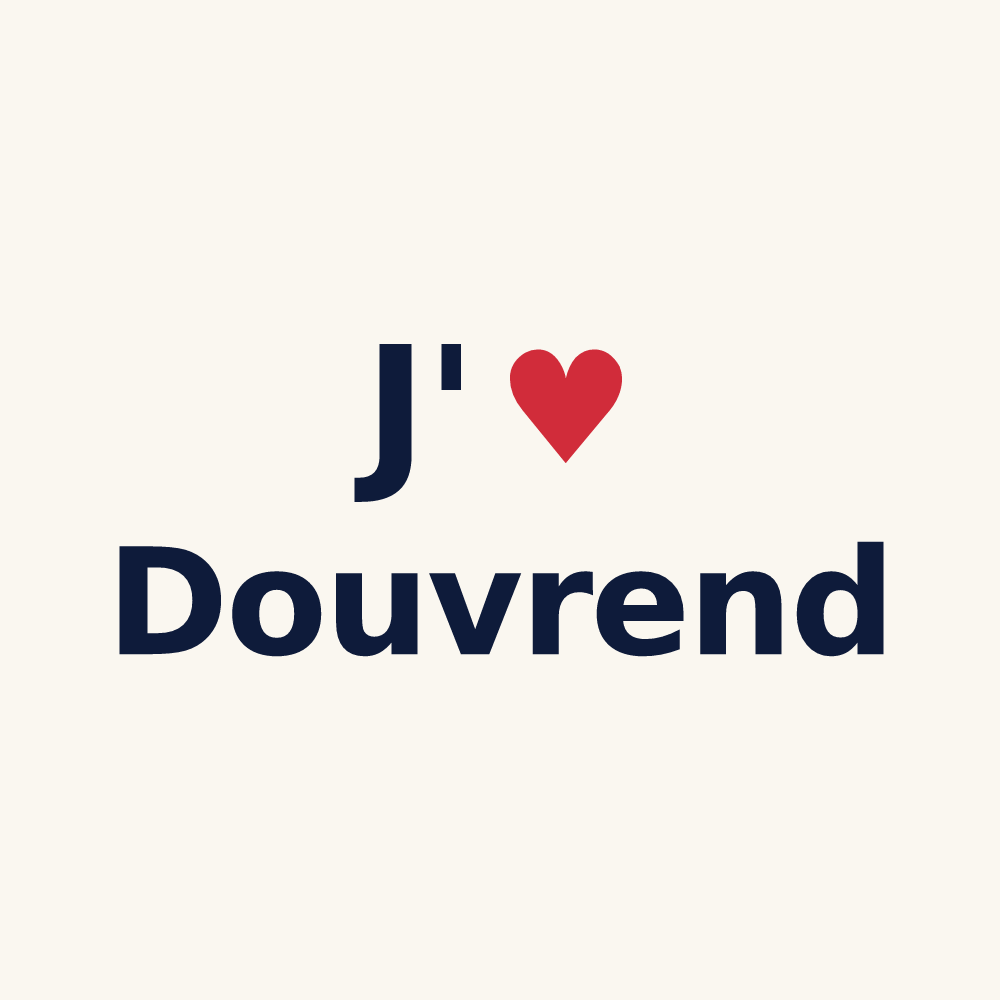 Tasse personnalisée Douvrend — design J'aime Douvrend