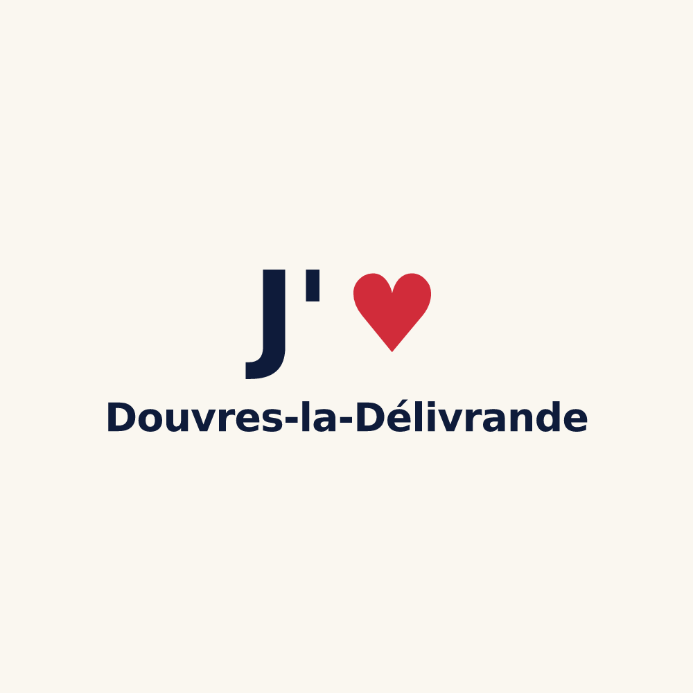 Tasse personnalisée Douvres-la-Délivrande — design J'aime Douvres-la-Délivrande