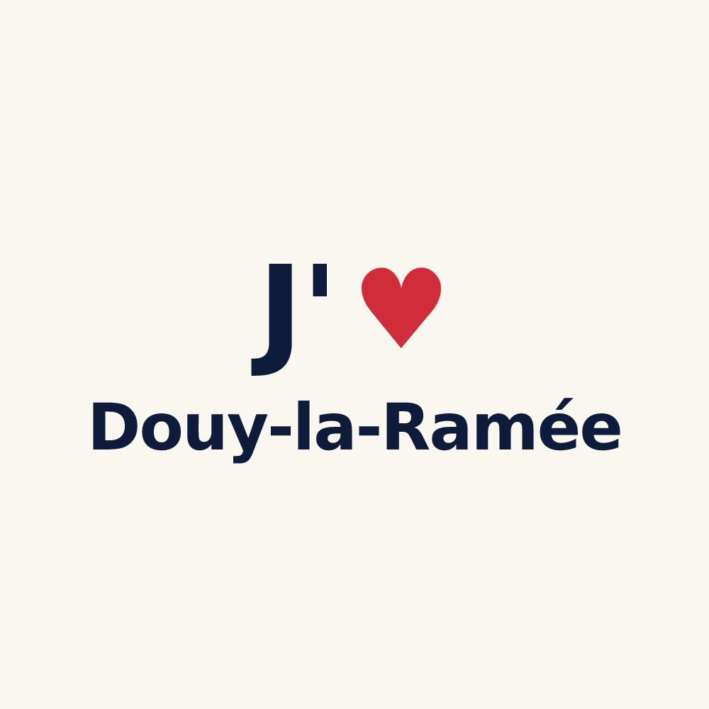 Tasse personnalisée Douy-la-Ramée — design J'aime Douy-la-Ramée