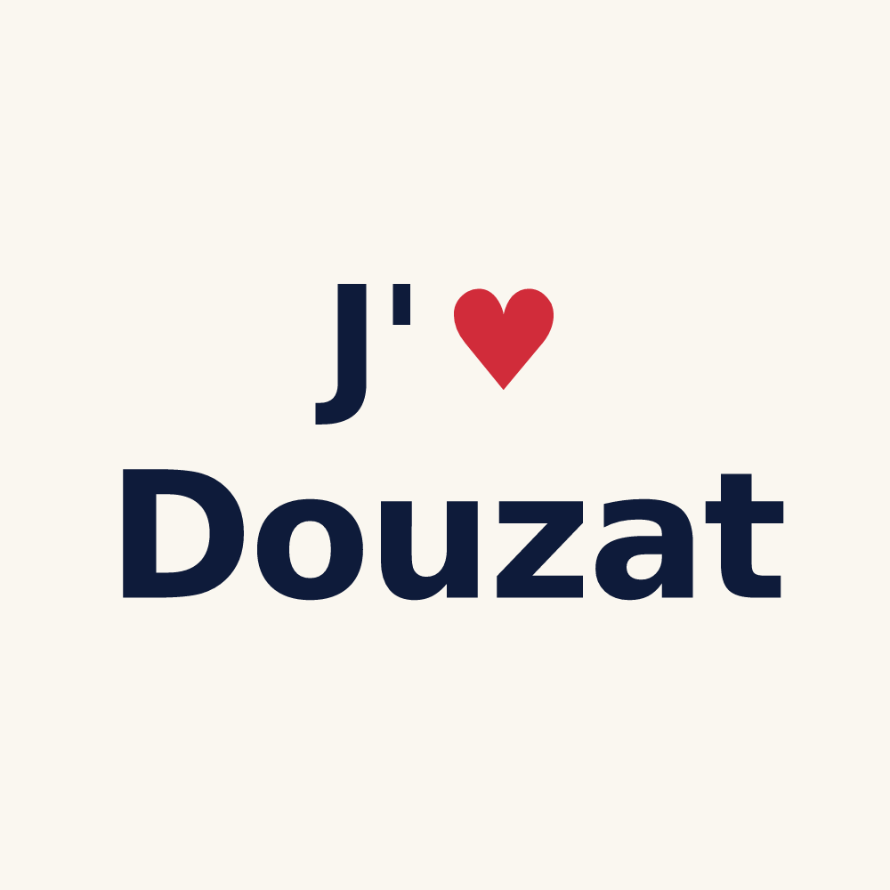 Tasse personnalisée Douzat — design J'aime Douzat