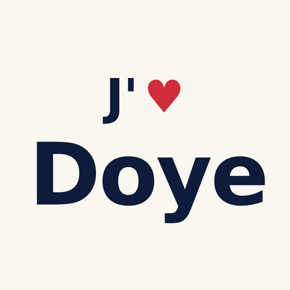 Tasse personnalisée Doye — design J'aime Doye