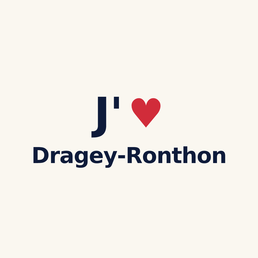 Tasse personnalisée Dragey-Ronthon — design J'aime Dragey-Ronthon