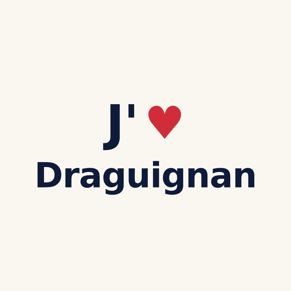 Tasse personnalisée Draguignan — design J'aime Draguignan