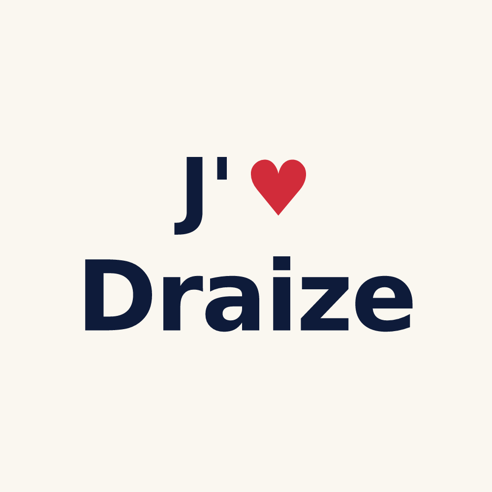 Tasse personnalisée Draize — design « J'aime Draize » imprimé sur la tasse