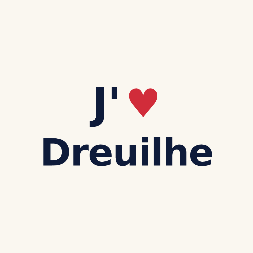 Tasse personnalisée Dreuilhe — design J'aime Dreuilhe