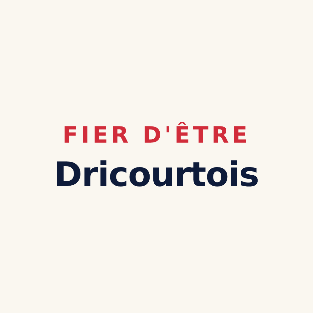 Tasse « Fier d'être Dricourtois » — design pour Dricourt